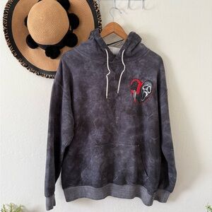 ALF Assholes Live Forever Gray Ghost Face Graphic Hoodie Sweatshirt Size Large